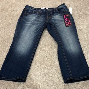 No Boundaries Dark Blue Cropped Jeans
